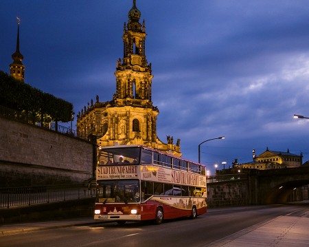 Abendfahrt durch Dresden