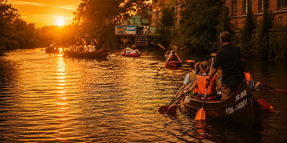 Afterwork-Party am Wasser in Leipzig – Bootsfahrt, Buffet & Livemusik - Bild 2